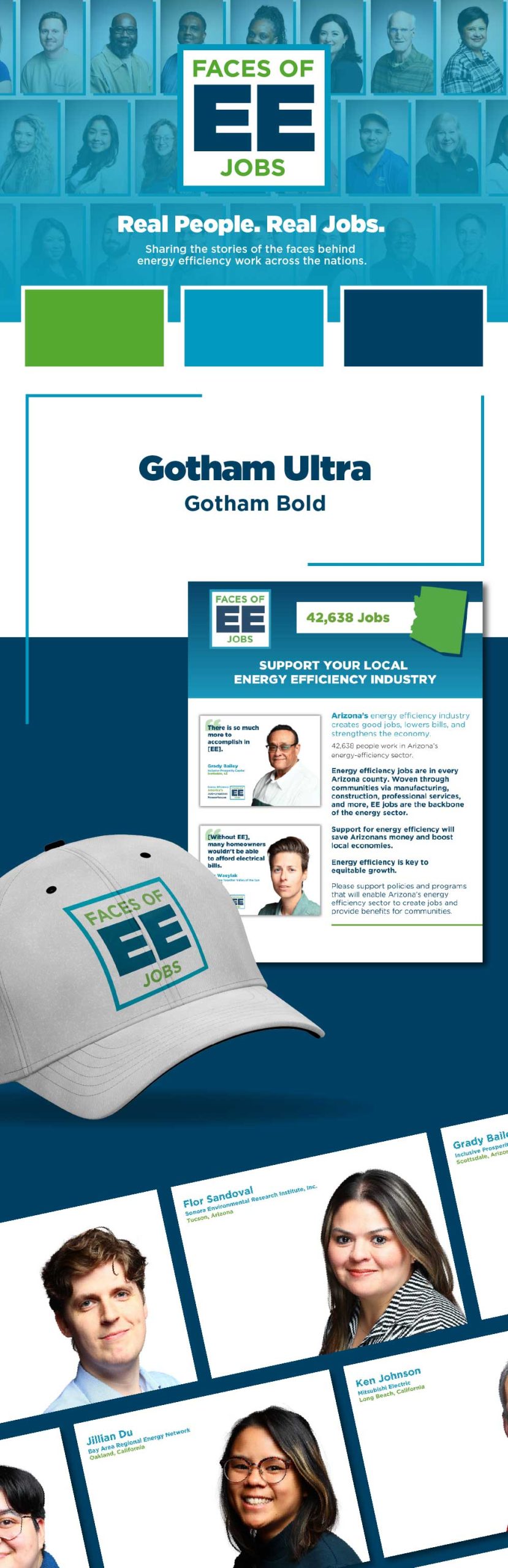 A screenshot of the Faces of EE brand board.